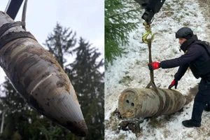 Ukraine thu hồi đầu đạn được cho là của tên lửa Kinzhal trong cuộc tấn công hồi năm 2024.