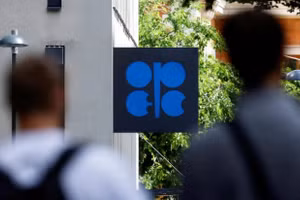 Logo OPEC bên ngoài trụ sở của tổ chức này tại Vienna, Áo, tháng 5/2024.