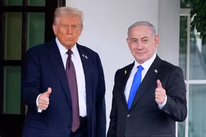 Tổng thống Donald Trump và Thủ tướng Israel Benjamin Netanyahu.