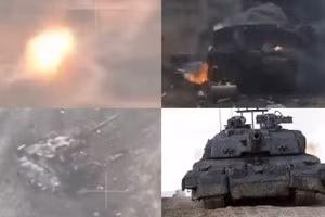 Một chiếc Challenger bị phá hủy trong xung đột với Nga.