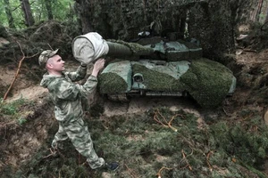 Xe tăng T-90M hoạt động tại Ukraine.