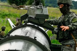 Tên lửa đạn đạo Nga trong một cuộc tập trận. 