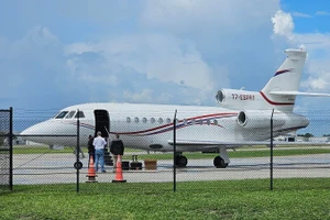 Máy bay của Tổng thống Venezuela Nicolas Maduro tại sân bay Fort Lauderdale, Florida, sáng 2/9, sau khi bị Mỹ tịch thu.