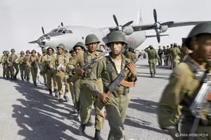 Đơn vị lực lượng đặc nhiệm Liên Xô triển khai cho một chiến dịch chiến đấu ở Afghanistan. 