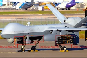 Chiếc MQ-9 mang theo cấu hình vũ khí đặc biệt.