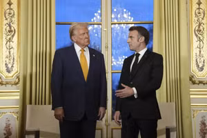 Tổng thống Donald Trump và người đồng cấp Pháp Emmanuel Macron.
