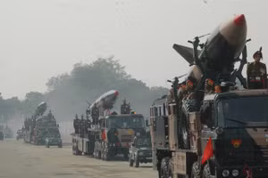 Tên lửa Pritvi của Ấn Độ.