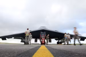 Máy bay chiến lược B-2 Spirit Mỹ tại căn cứ Andersen trên đảo Guam.