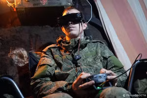 Binh sĩ thuộc Lữ đoàn Thủy quân lục chiến 155 của Hạm đội Thái Bình Dương, Nga đang hoạt động tại khu vực Demidovka, vùng Belgorod.