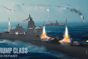 Đồ họa của Hải quân Mỹ về tàu USS Defiant thuộc lớp Trump.