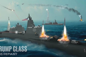 Đồ họa của Hải quân Mỹ về tàu USS Defiant thuộc lớp Trump.