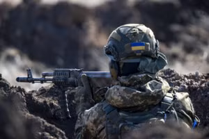 Binh sĩ Ukraine tại mặt trận Kursk.