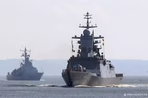 Chiến hạm của Hạm đội Baltic Nga trong cuộc tập trận.