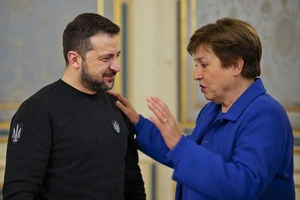 Tổng thống Zelensky và Giám đốc Điều hành IMF Kristalina Georgieva.
