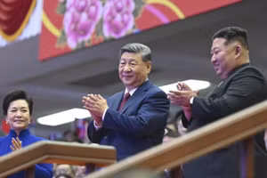 Chủ tịch Trung Quốc Tập Cận Bình và ông Kim Jong-un.