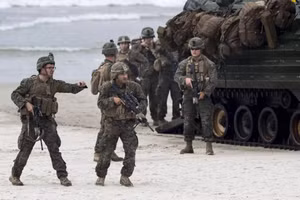 Thủy quân lục chiến Mỹ trong một cuộc tập trận. 