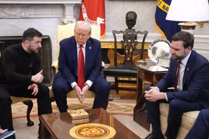Tổng thống Donald Trump tiếp người đồng cấp Ukraine Zelensky tại Nhà Trắng hôm 28 tháng 2.