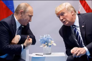 Tổng thống Nga Putin và người đồng cấp Mỹ Trump.