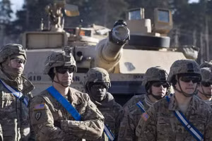 Binh sĩ Mỹ triển khai ở Litva.