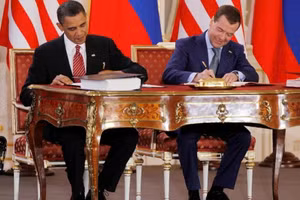 Hiệp ước New START do Tổng thống Mỹ Barack Obama và Tổng thống Nga Dmitry Medvedev ký vào tháng 4 năm 2010.