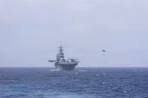 Tàu tấn công đổ bộ USS Iwo Jima (LHD-7) của Hải quân Mỹ đang hoạt động ở Biển Caribe.