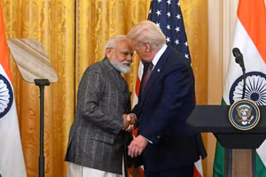 Thủ tướng Ấn Độ Modi gặp Tổng thống Trump tại Nhà Trắng hồi đầu năm 2025.