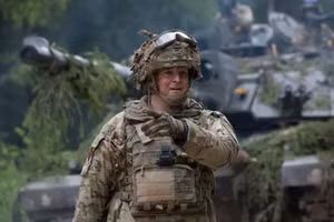 Binh sĩ Estonia trong cuộc tập trận chung với NATO.