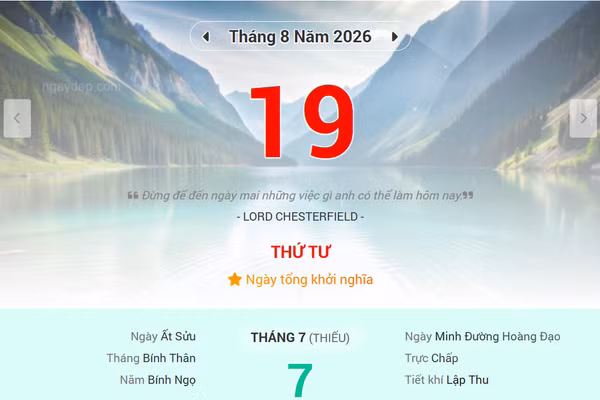Lịch âm 19/6 - Xem lịch âm ngày 19/6