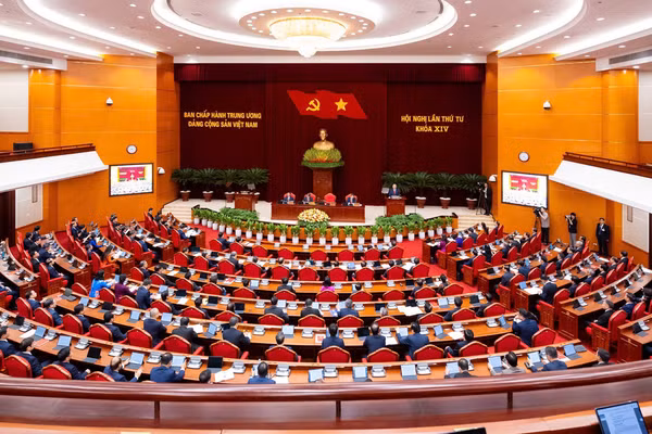 Hội nghị lần thứ tư Ban Chấp hành Trung ương Đảng khoá XIV khai mạc tại Thủ đô Hà Nội, sáng 05/10/2026 - Ảnh: chinhphu.vn/Nhật Bắc