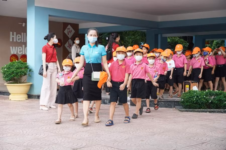 Học sinh tại TP Đông Hà được phép trở lại trường từ ngày 16/9 (Ảnh: Trường Trưng Vương, Quảng Trị)
