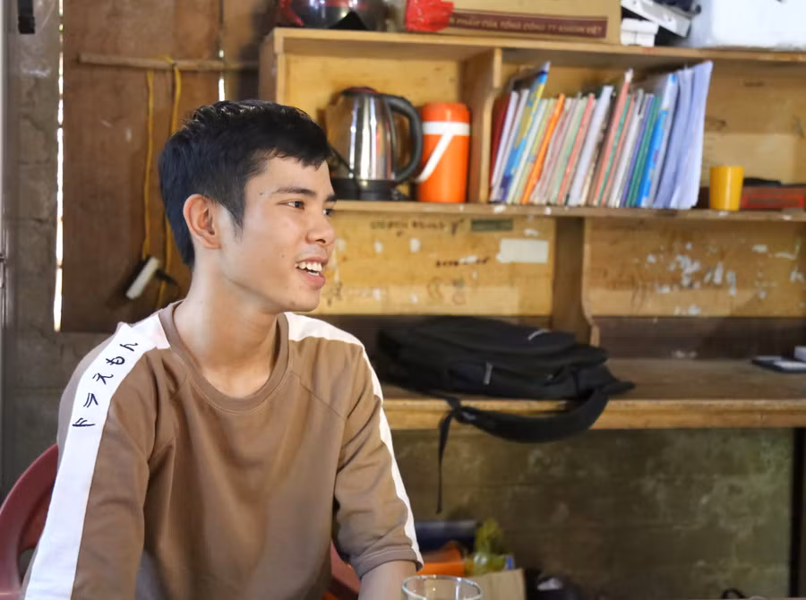 Nụ cười hiền của cậu học sinh có 2 điểm 10 môn Lịch sử và Địa lý tại kì thi THPT quốc gia năm 2019 vừa qua.