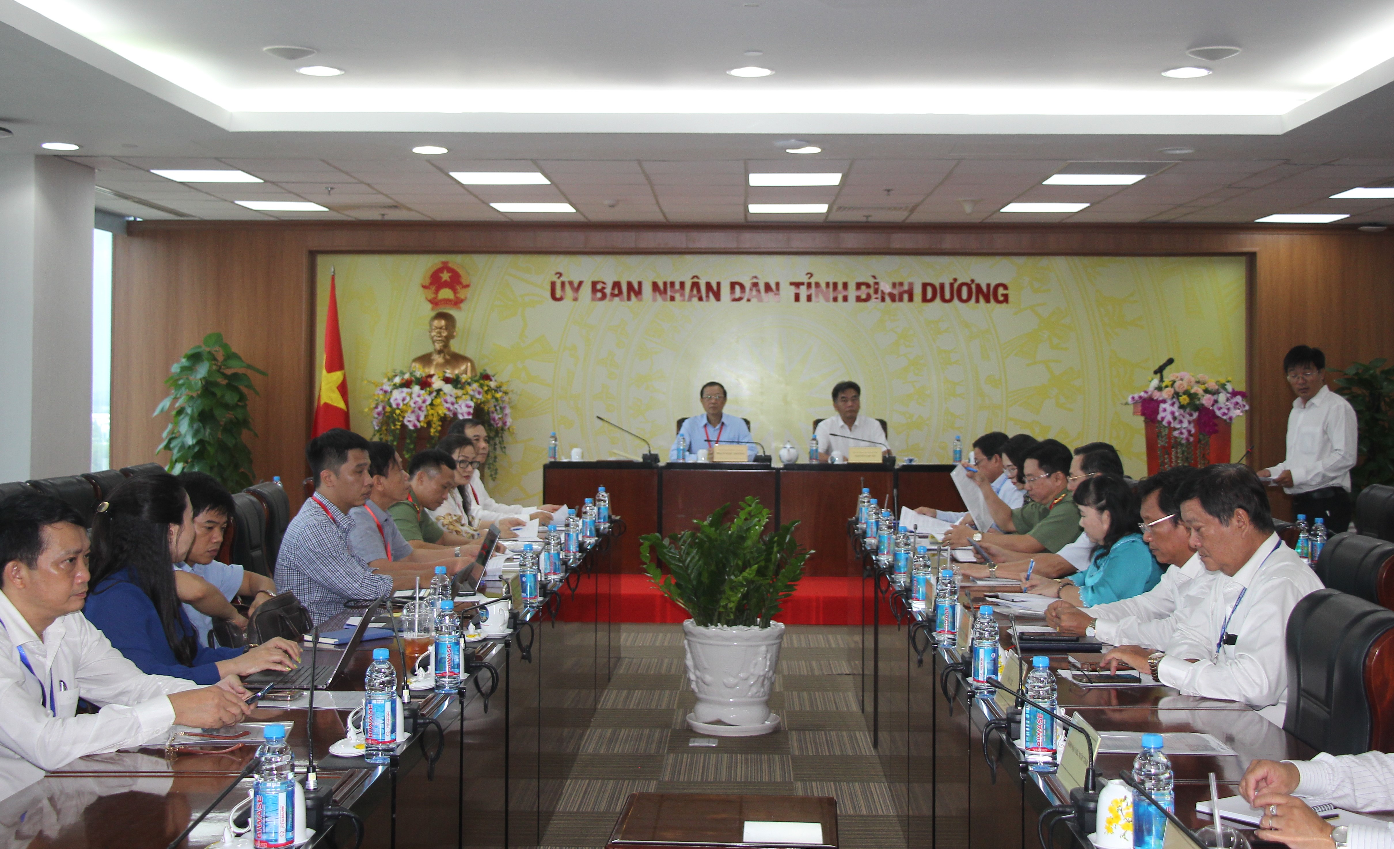 Toàn cảnh buổi làm việc tại UBND tỉnh Bình Dương.