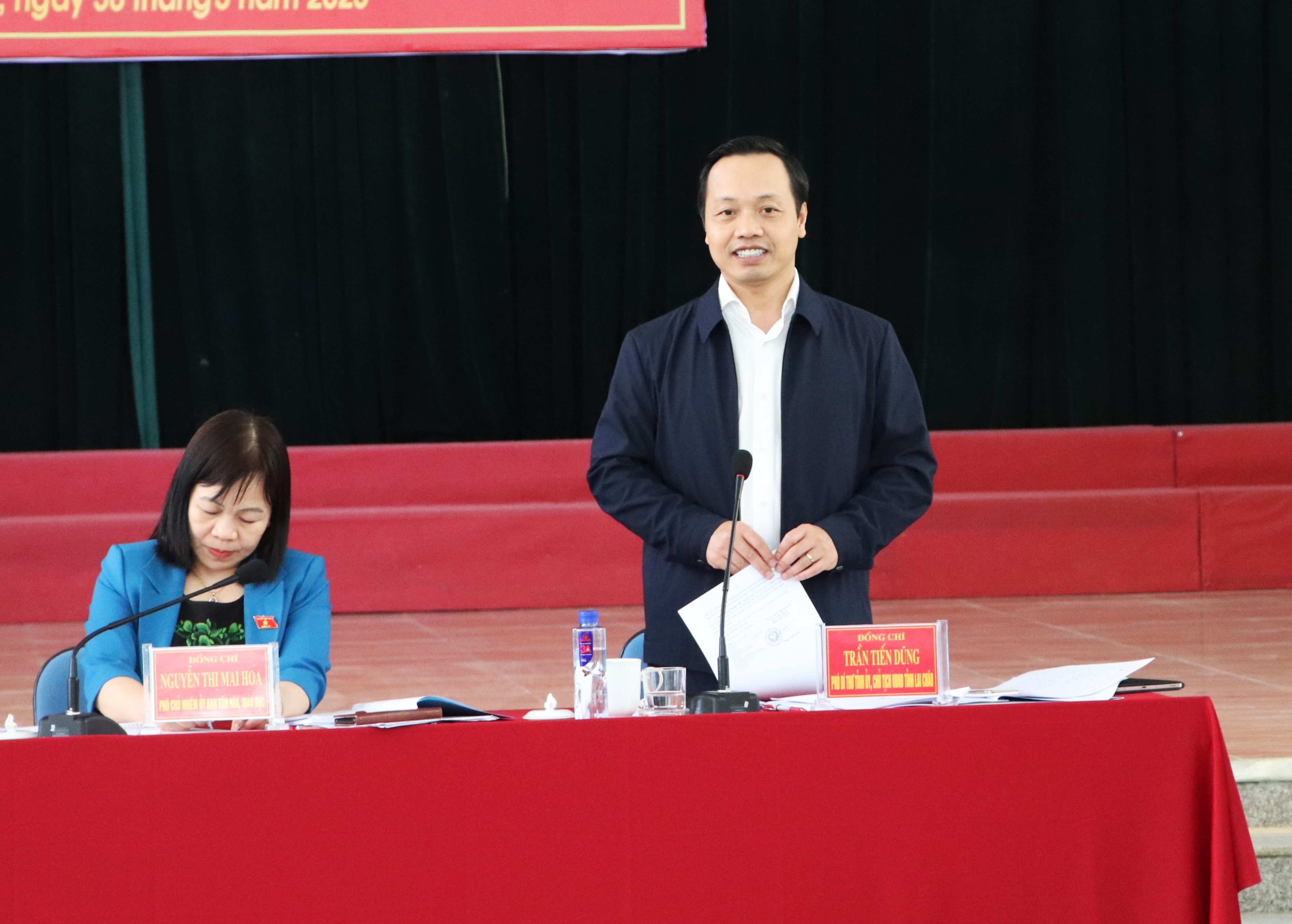 Chủ tịch UBND tỉnh Lai Châu phát biểu tại buổi giám sát. Chủ tịch UBND tỉnh Lai Châu phát biểu tại buổi giám sát.