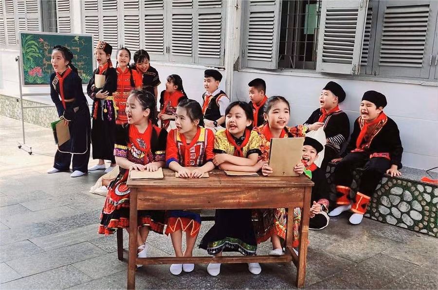 "Lớp học Tây Bắc" giữa lòng Tây Nguyên. (Ảnh: TT)