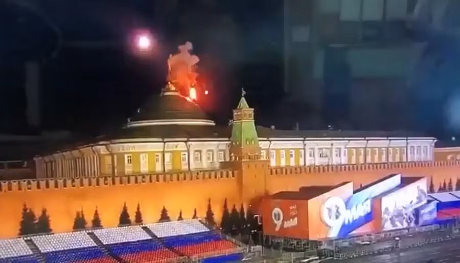 UAV phát nổ bên trên Điện Kremlin.