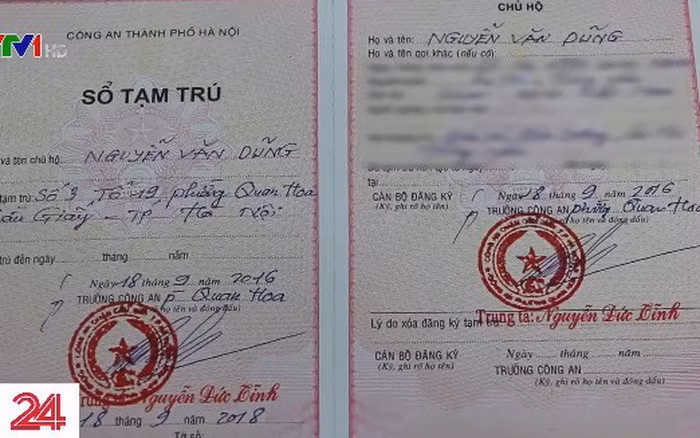 Sổ tạm trú. (ảnh minh họa)