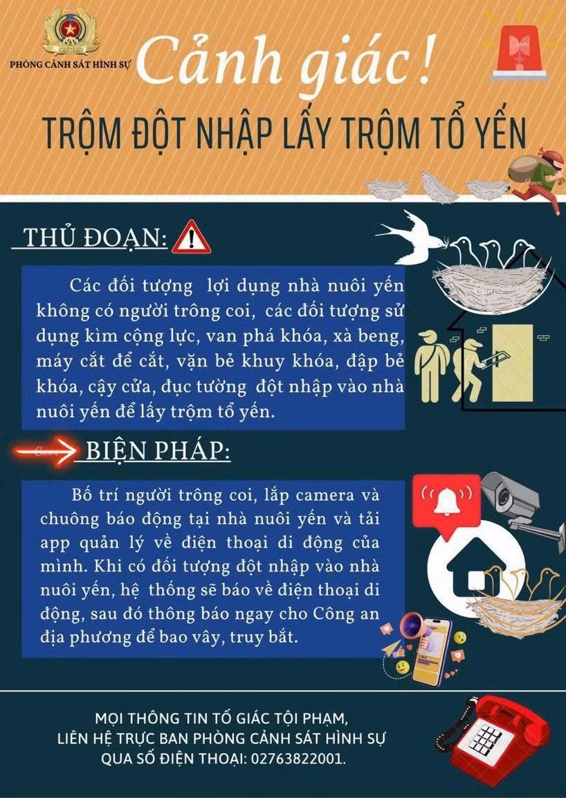 PC02 cảnh báo thủ đoạn và hướng dẫn biện pháp ngăn chặn "yến tặc"