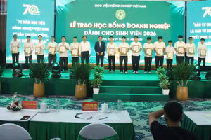 Lễ trao học bổng doanh nghiệp dành cho sinh viên năm 2026 được Học viện Nông nghiệp Việt Nam tổ chức ngày 9/10.