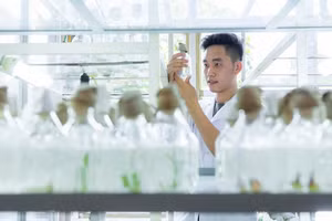Một phòng thí nghiệm Học viện Nông nghiệp Việt Nam.