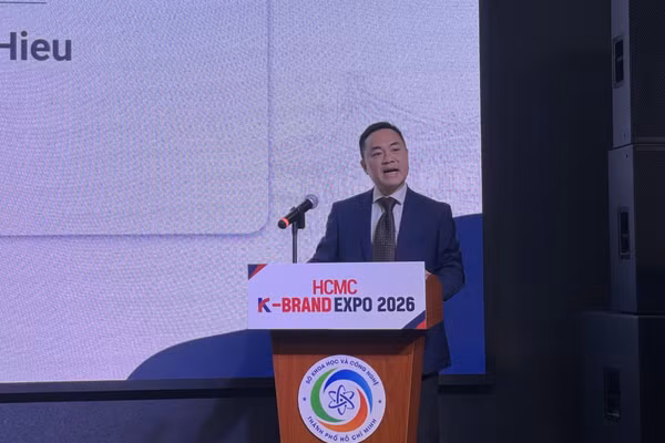Ông Phạm Huỳnh Quang Hiếu, Phó Giám đốc Sở Khoa học và Công nghệ TPHCM phát biểu tại lễ công bố. Ảnh: Hà An.