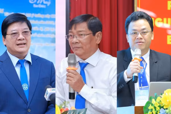 Từ trái sang: TS Trần Đình Lý, TS Bùi Ngọc Hùng và PGS.TS Phan Tại Huân. Ảnh: NTCC.