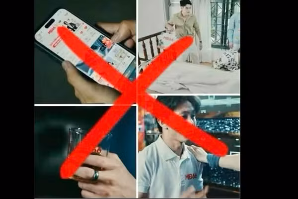 Hình ảnh website cờ bạc trong MV ca nhạc của nhóm "Ngũ hổ tướng", hiện đã được gỡ bỏ. (Ảnh chụp màn hình).