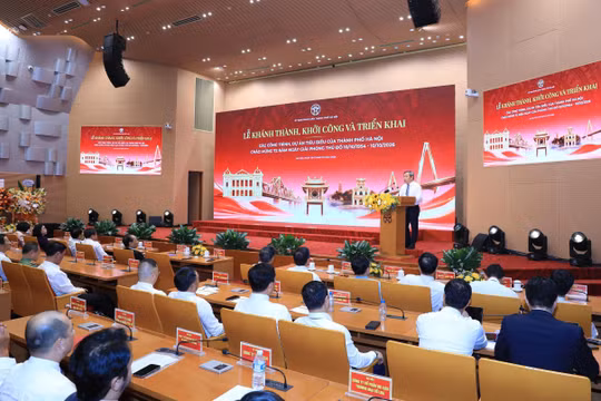 Quang cảnh lễ khánh thành, khởi công và triển khai các công trình, dự án tiêu biểu của Hà Nội.