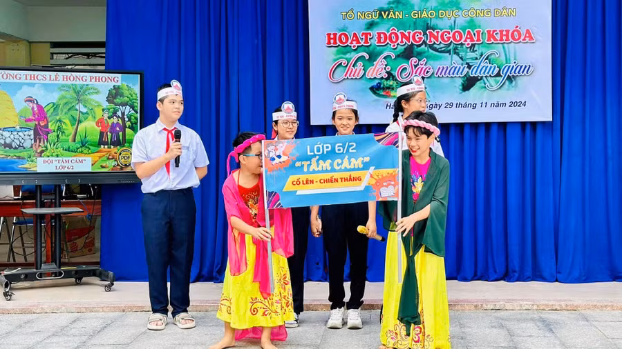 Hoạt động ngoại khóa của Trường THCS Lê Hồng Phong (Hải Châu, Đà Nẵng). Ảnh: NTCC