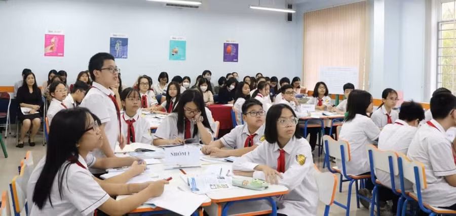 Học sinh Trường THCS Nam Từ Liêm (Hà Nội).