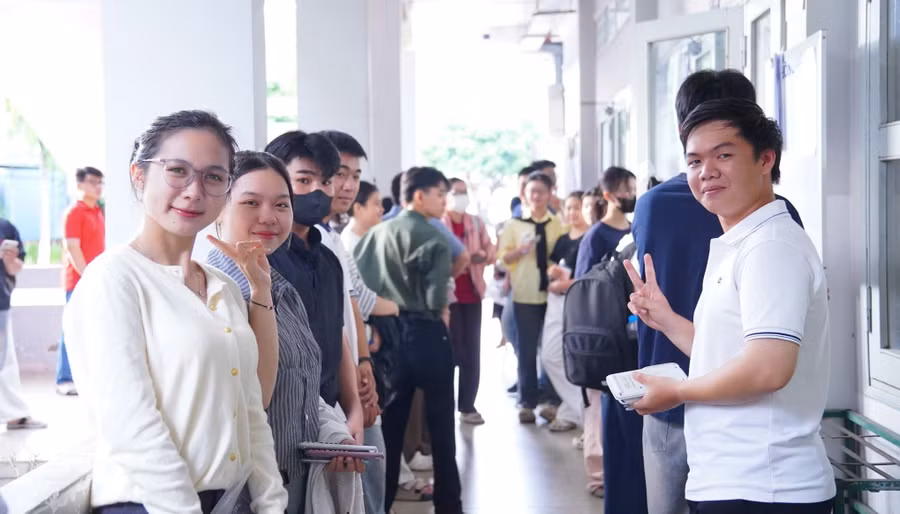 Thí sinh dự kỳ thi đánh giá năng lực V-SAT tại Trường Đại học Đồng Tháp, tháng 5/2026. Ảnh: Trường Đại học Đồng Tháp 