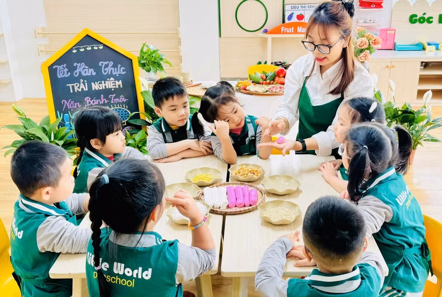 Trường Mầm non Thế giới nhỏ xinh (phường Lê Chân, Hải Phòng). Ảnh: NTCC