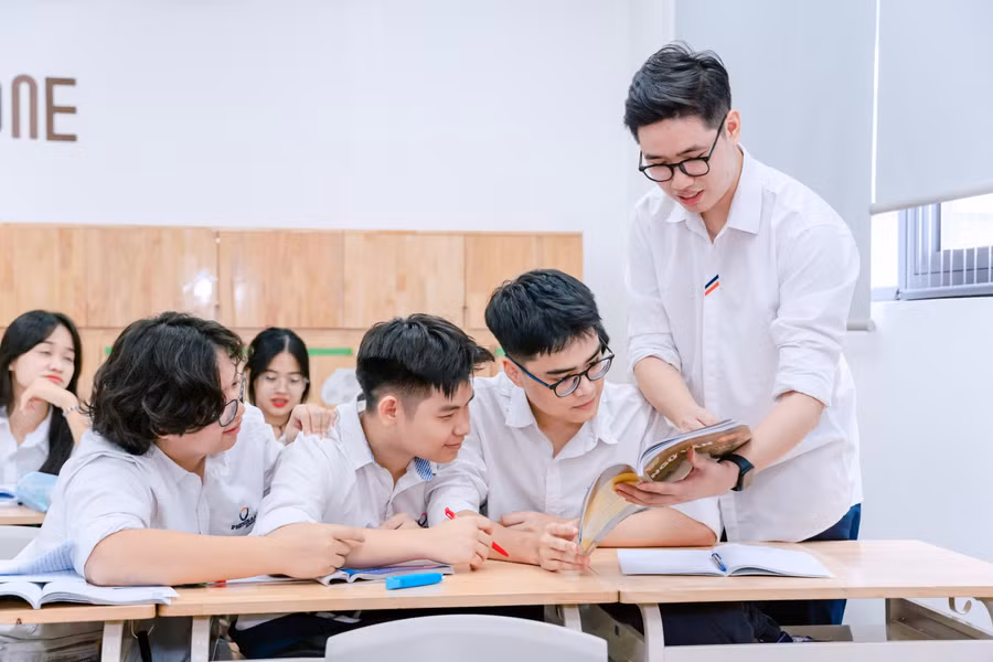 Giờ học tại Trường THCS-THPT Phenikaa (Hà Nội).