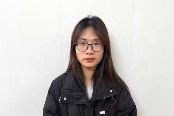 Trương Thị Hoài tại cơ quan công an. Ảnh: Công an tỉnh Hưng Yên.