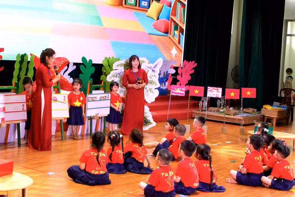 Hoạt động làm quen với Toán học cho trẻ lớp mẫu giáo 4–5 tuổi.